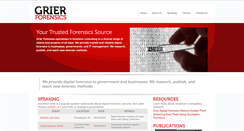 Desktop Screenshot of grierforensics.com